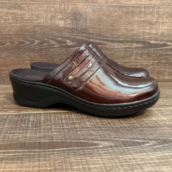 Clarks Bendables Leather Slip-On Clog - Size 6 - Picture 5 of 16